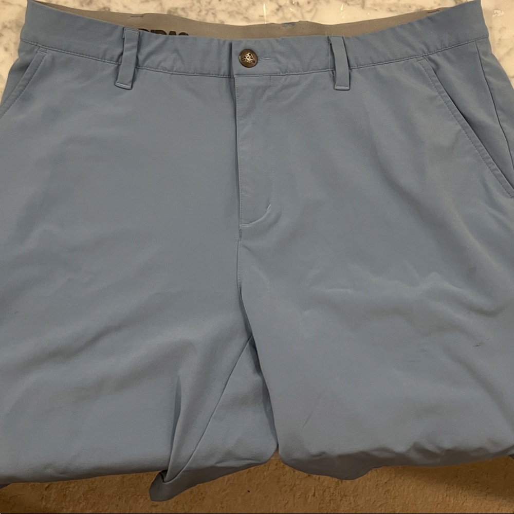 adidas Sky Blue Men's Flat Front Shorts